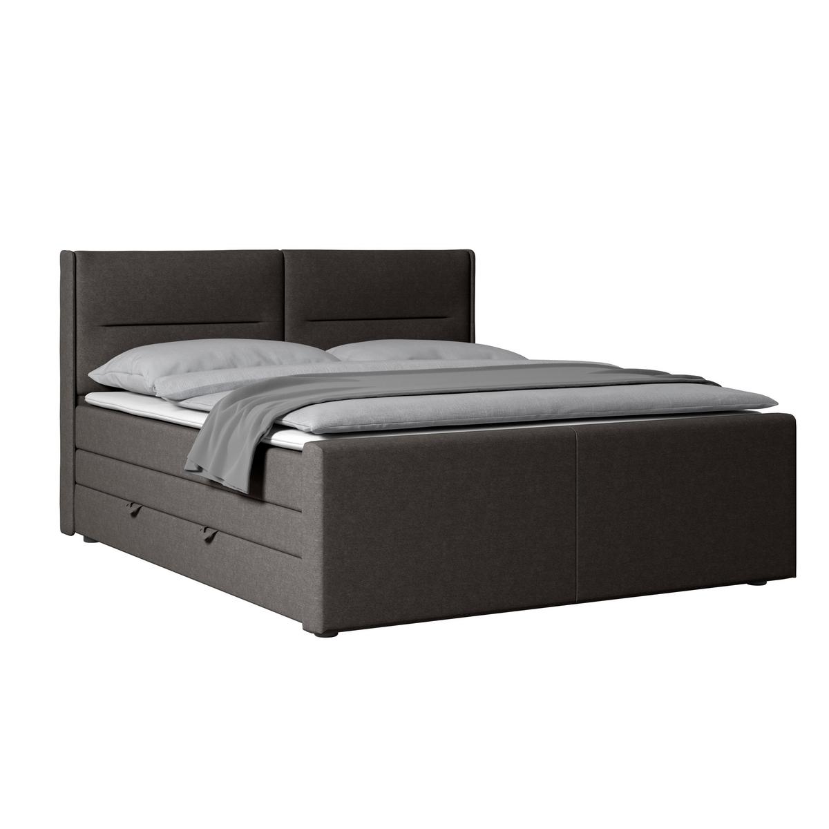 Boxspringbett Kyoto ca. 180x200 cm - Anthrazit, MODERN, Holz/Kunststoff (180/200cm) - MID.YOU