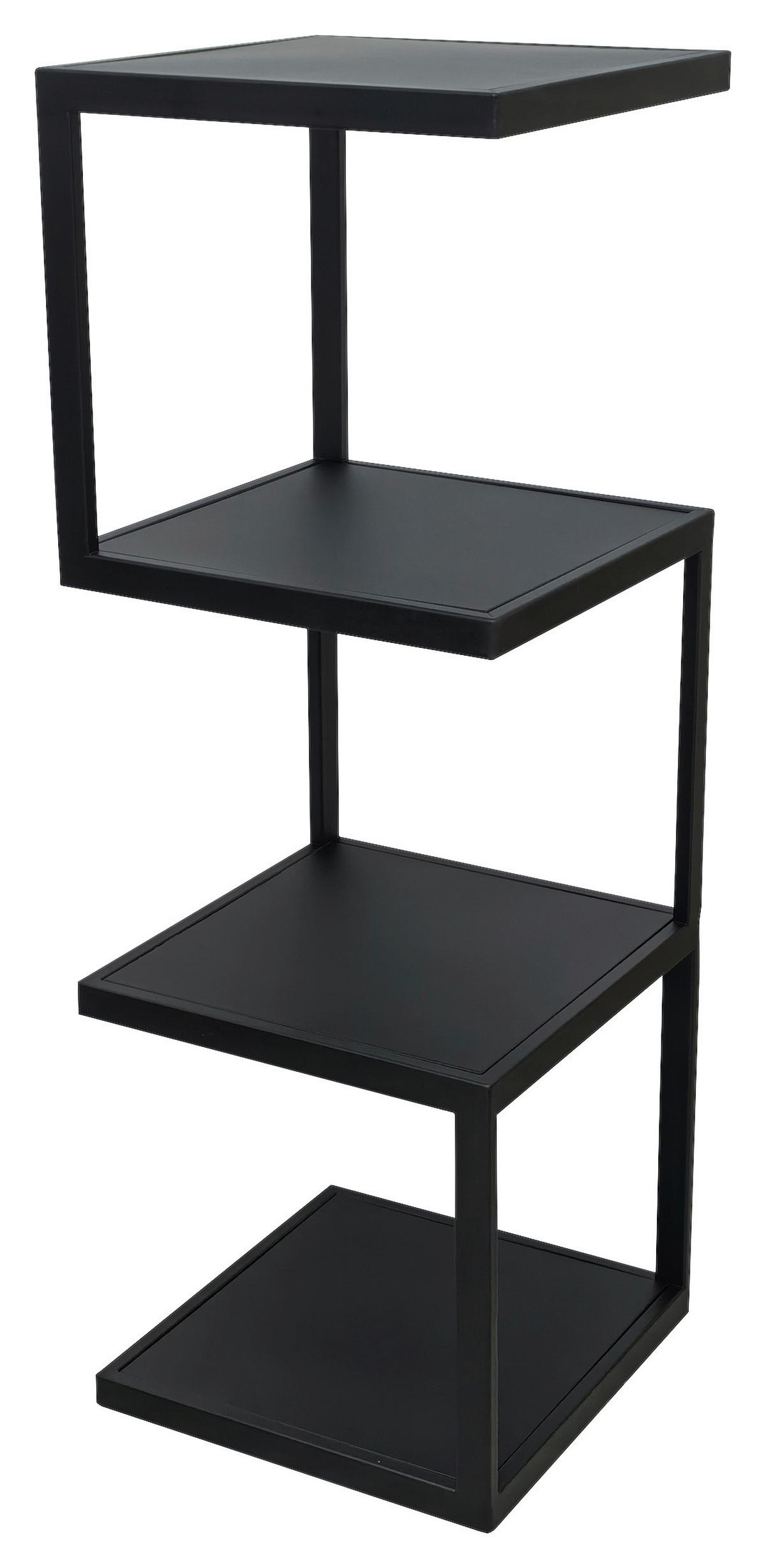 REGAŁ BRUCE - czarny, Basics, metal (25/72/25cm) - Carryhome