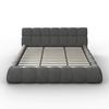 STOPPAD SÄNG MARIJA - mörkgrå/stålfärgad, Modern, metall/trä (180/200cm) - Bessagi Home