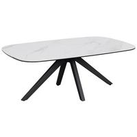 STOLIK KAWOWY PADUA -EXKLUSIV- - antracytowy/biały, Design, metal/szkło (110/70/42cm) - Novel