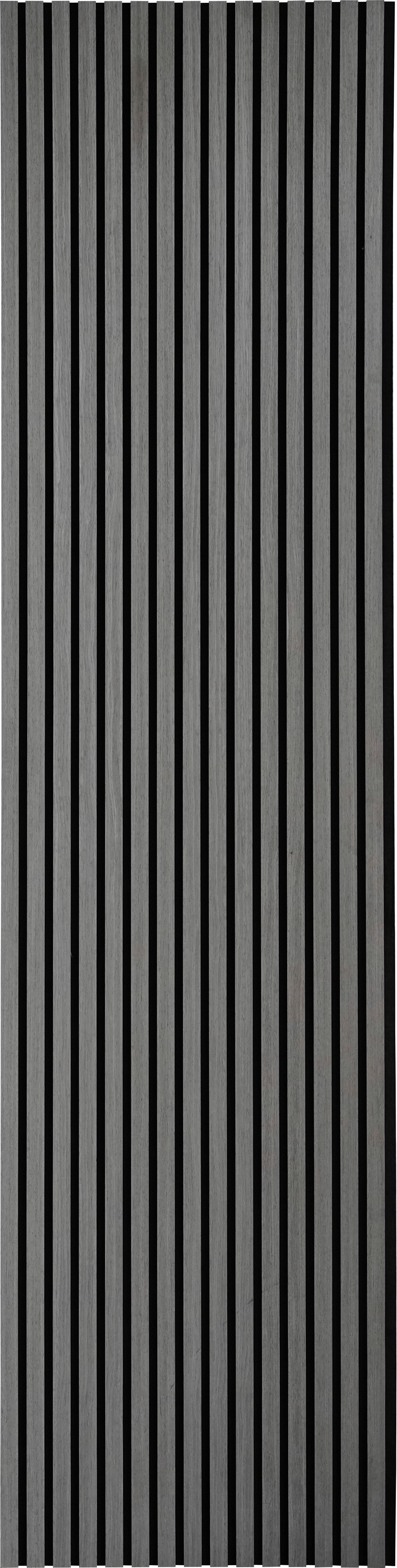 Akustikpaneel Noise Schwarz/Eiche Grau - Eiche grau/Schwarz, MODERN, Holz/Holzwerkstoff (60/120/2,1cm)