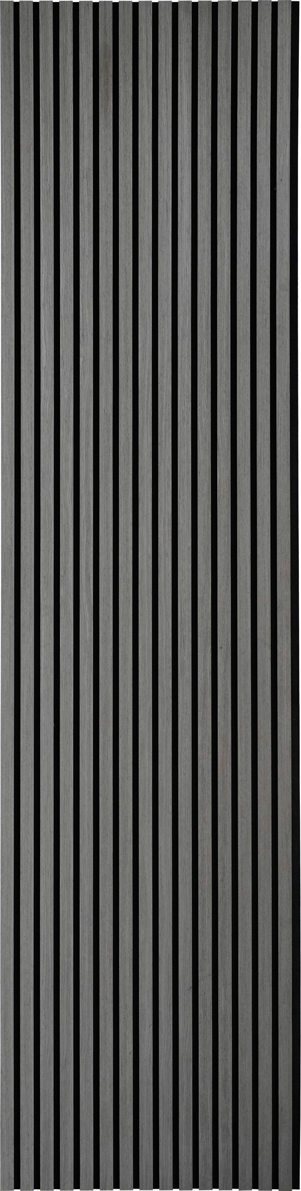 Akustikpaneel Noise Schwarz/Eiche Grau - Eiche grau/Schwarz, MODERN, Holz/Holzwerkstoff (60/120/2,1cm)