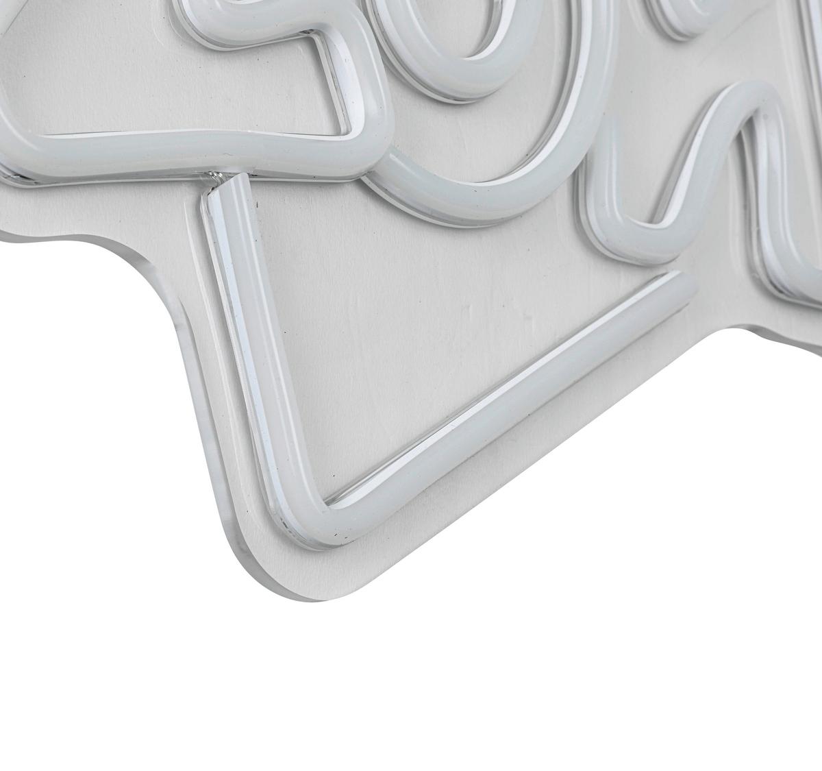 Lampă LED decorativă Zoni - alb/transparent, Modern, plastic (40/32/1cm) - Mömax