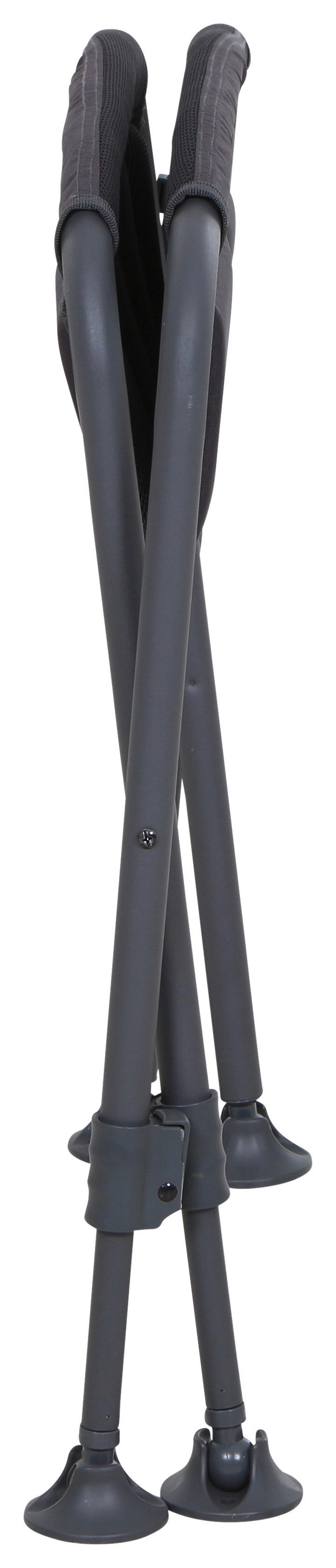 Campinghocker X-From + klappbar - Anthrazit, KONVENTIONELL, Textil/Metall (66/47/52cm) - Siena Garden