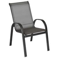 Vrtni Stol Amalfi, 2 Kos, Siva - siva/barve grafita, Konvencionalno, kovina/tekstil (56/97/76cm) - Gardenson