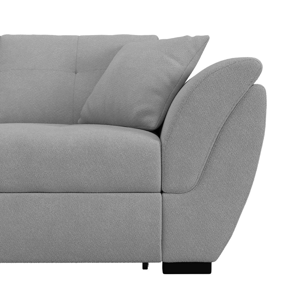 Kutna Garnitura Berisso - tamno siva/crna, Konvencionalno, tekstil/plastika (187/278cm) - Ondega