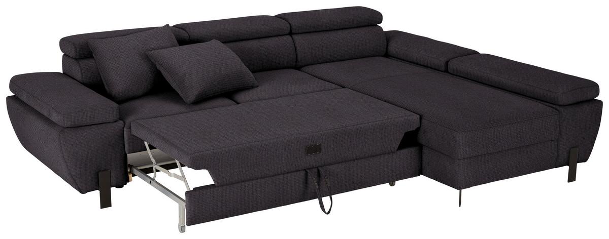 Coltar MOLINA MINI - negru, Modern, lemn/textil (277/189cm) - Mömax