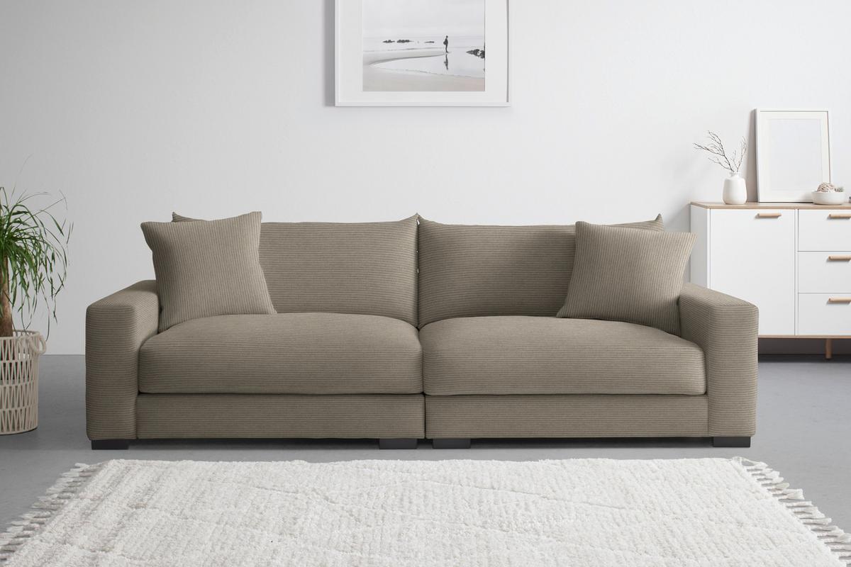 Megasofa Pedro Taupe - Taupe, MODERN, Holz/Holzwerkstoff (261/83/124cm) - Mömax
