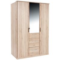 Ormar Za Odjeću Aachen - boje hrasta/boje aluminija, Konvencionalno, drvni materijal/plastika (135/198/58cm) - Based