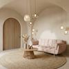 BÄDDSOFFA CORA - rosa/naturfärgad, Modern, trä/textil (214/92/81cm) - Bessagi Home