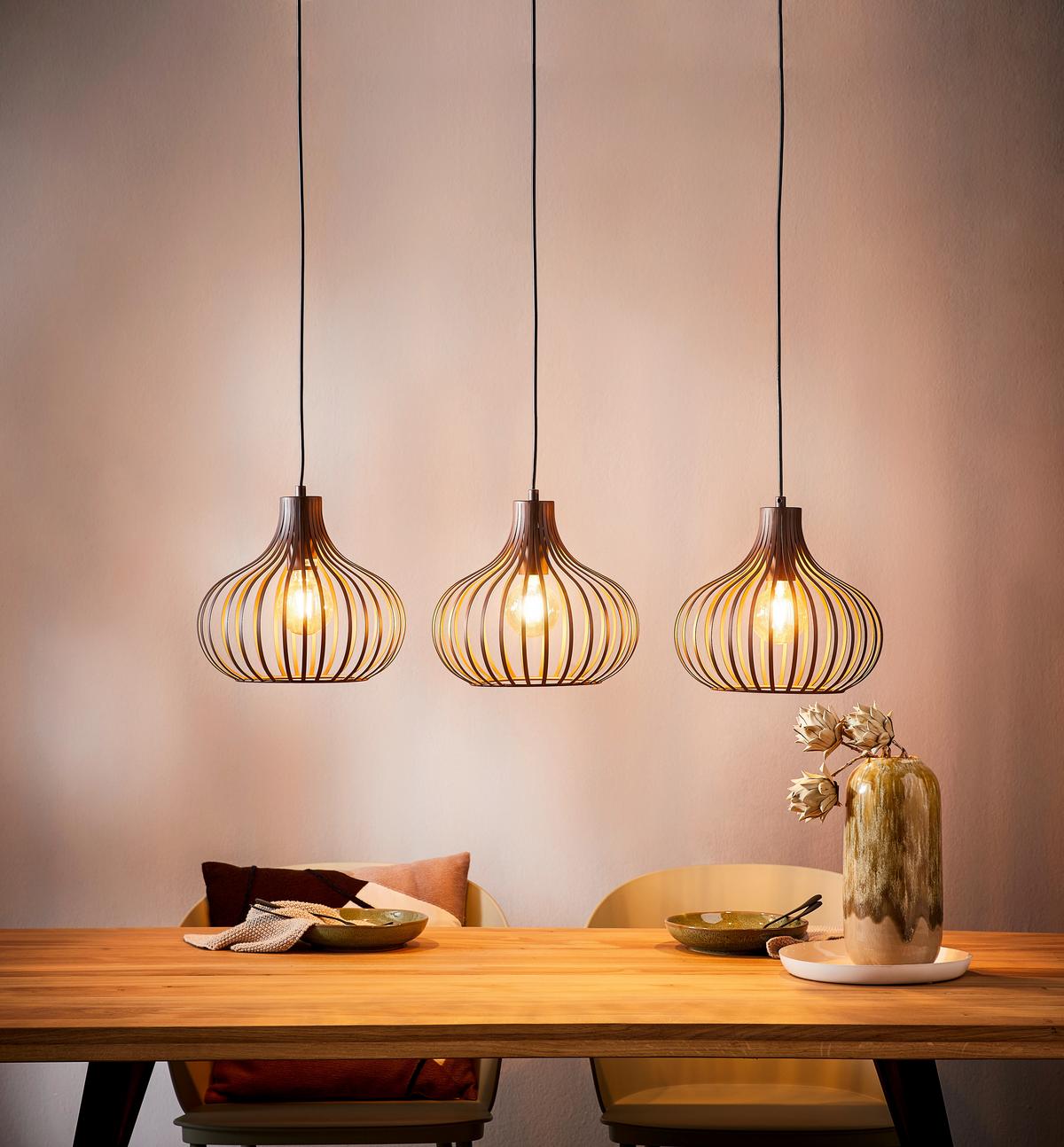 LAMPA WISZĄCA 333703116X MATEO - kolor rdzawy, Basics, metal (105/30/150cm) - Globo