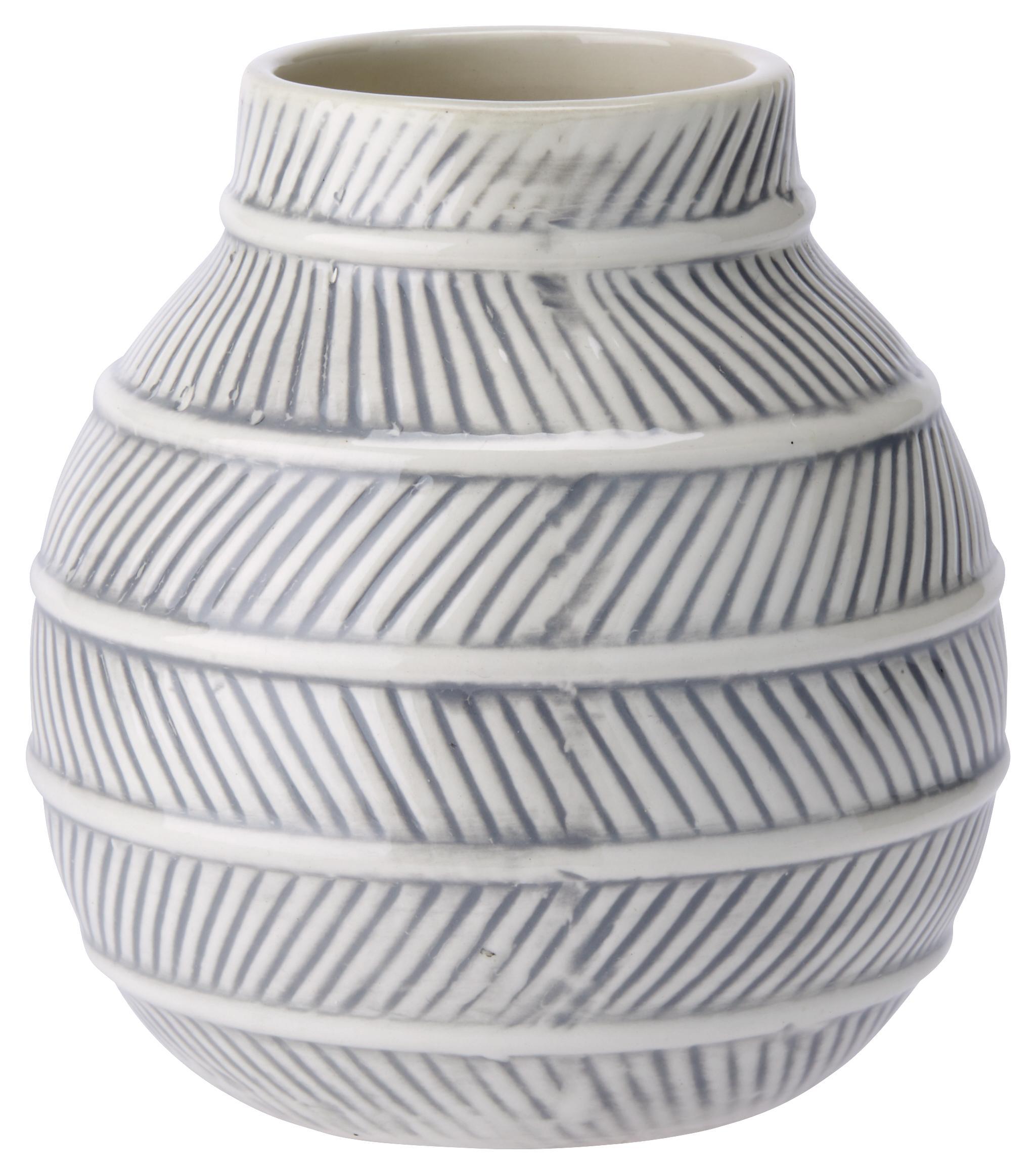 Vase Finn Weiß - Weiß, Keramik (11,5/12cm) - Mömax modern living