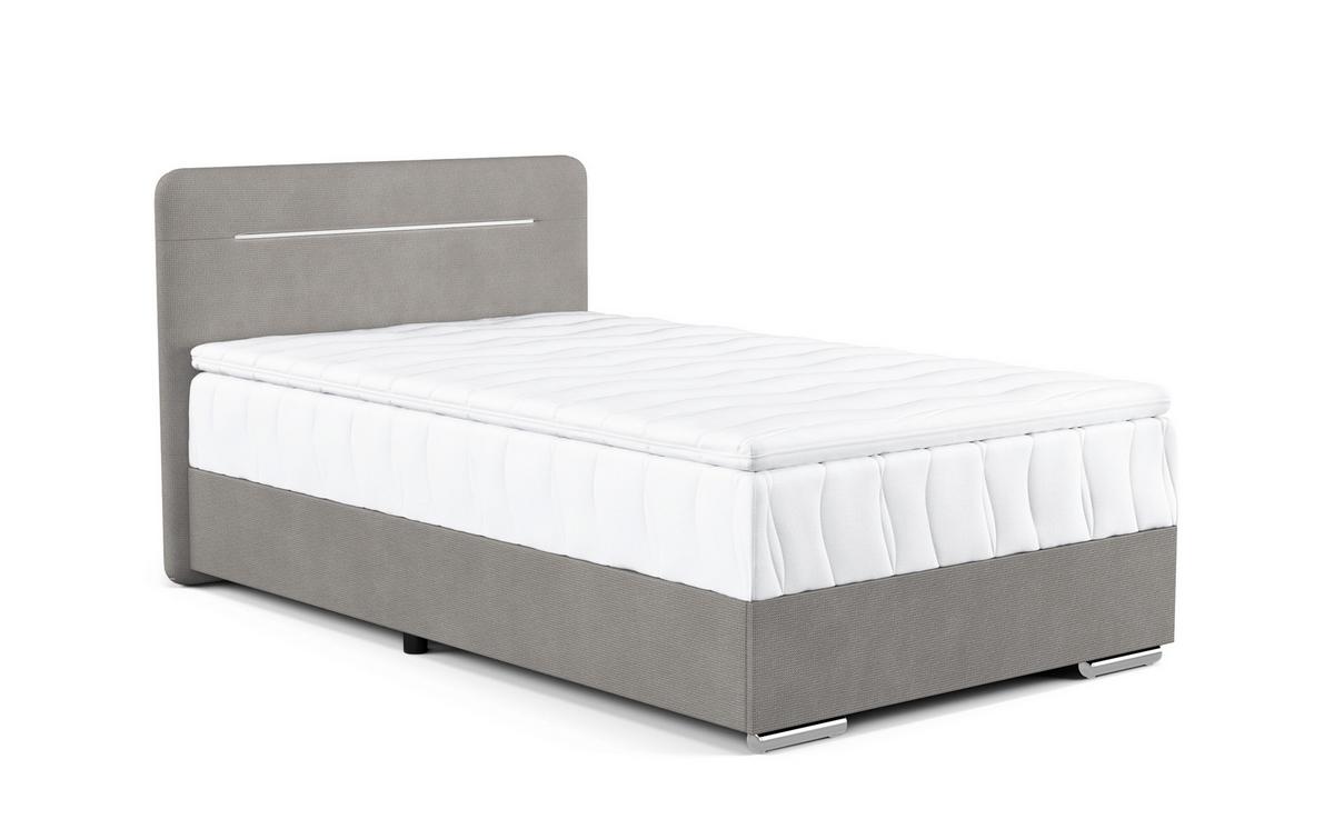 Box-ágy Lightstar - szürke, Modern, faalapú anyag/textil (120/200cm)