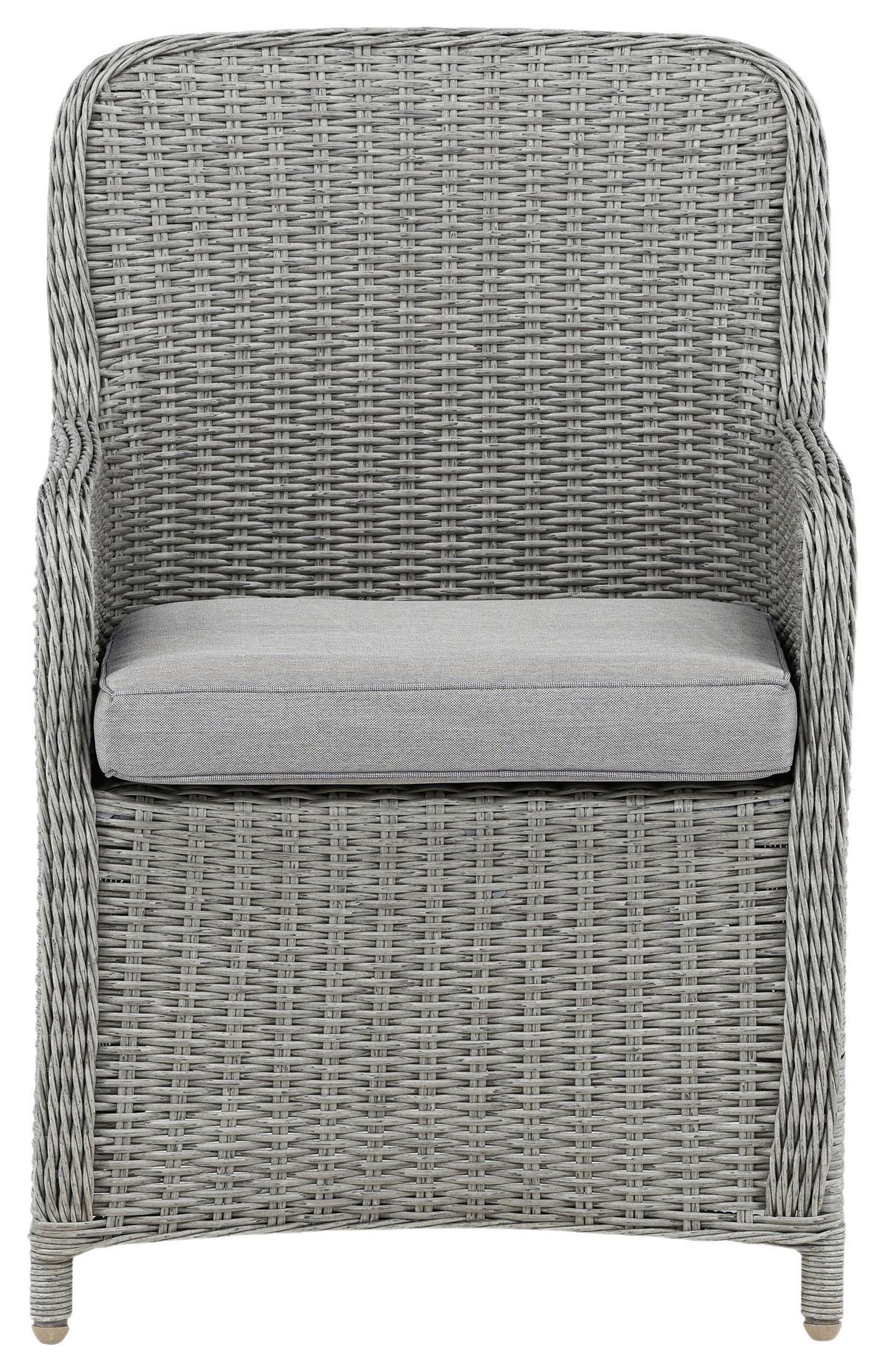 GARTENSTUHL-SET WEMBLEY - Grau, KONVENTIONELL, Kunststoff/Textil (62/94,5/65cm) - Gardenson