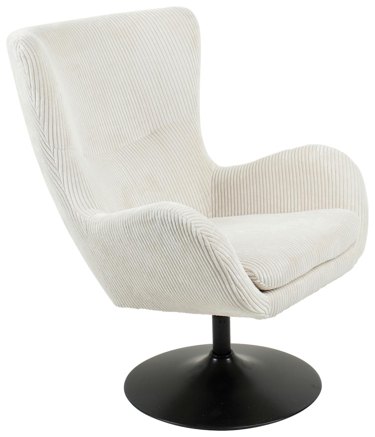 Fotel Shiba - krémszínű, Modern, textil/fém (76/99/87cm) - Mömax