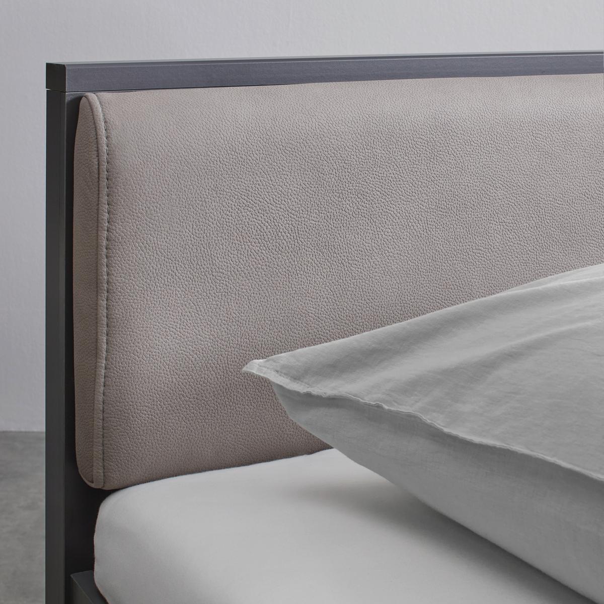 Pat tapițat Mariello 140X200 antracit/cappuccino - cappuccino/antracit, Modern, lemn/textil (140/200cm) - Bessagi Home
