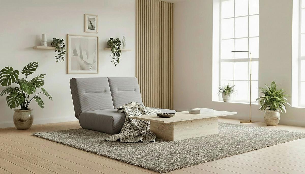 Zofa Luna, Siva, Funkcija Ležišča - siva, Design, tekstil (159/88/160cm) - Livetastic