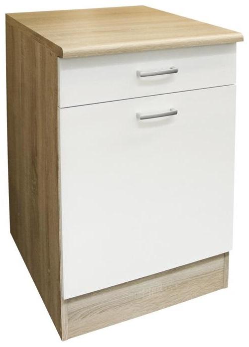 Küchenunterschrank in Weiß/ Eichefarben ´ANDY US 50´ online kaufen mömax