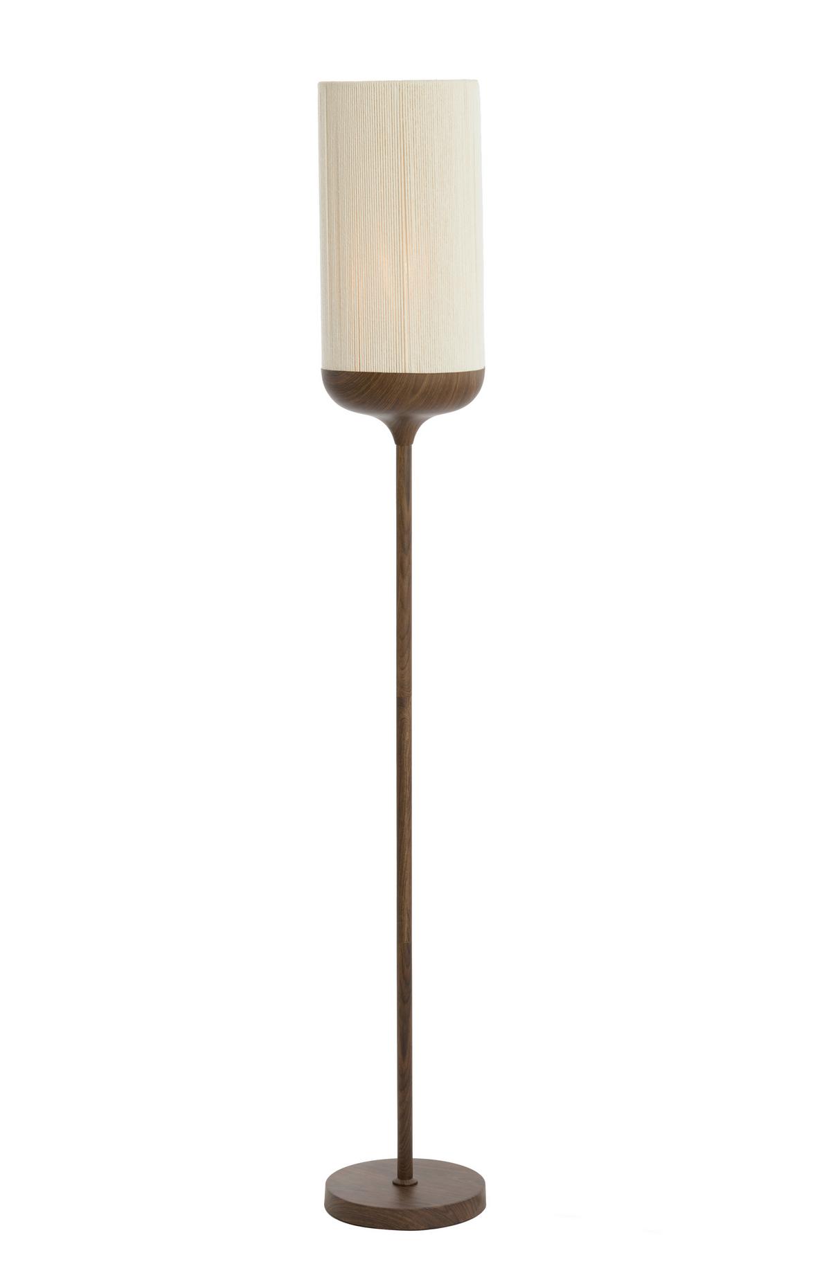 LAMPA STOJĄCA 1738152 DANIA - kremowy/ciemnobrązowy, Design, tworzywo sztuczne/metal (23/23/159cm) - Light & Living