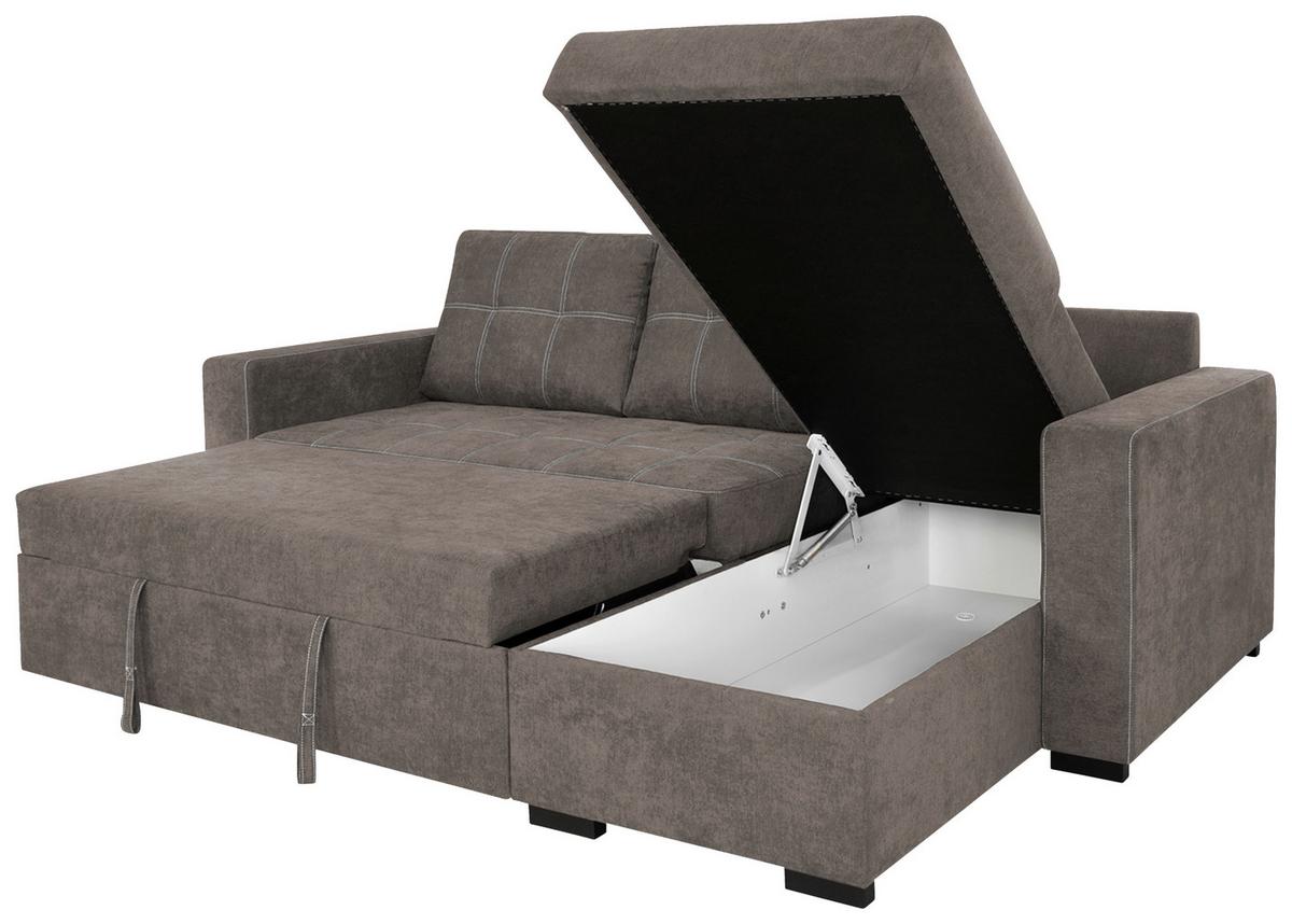 Canapea modulară TURIN - taupe, Design, plastic/lemn (239/87/160cm) - Modern Living