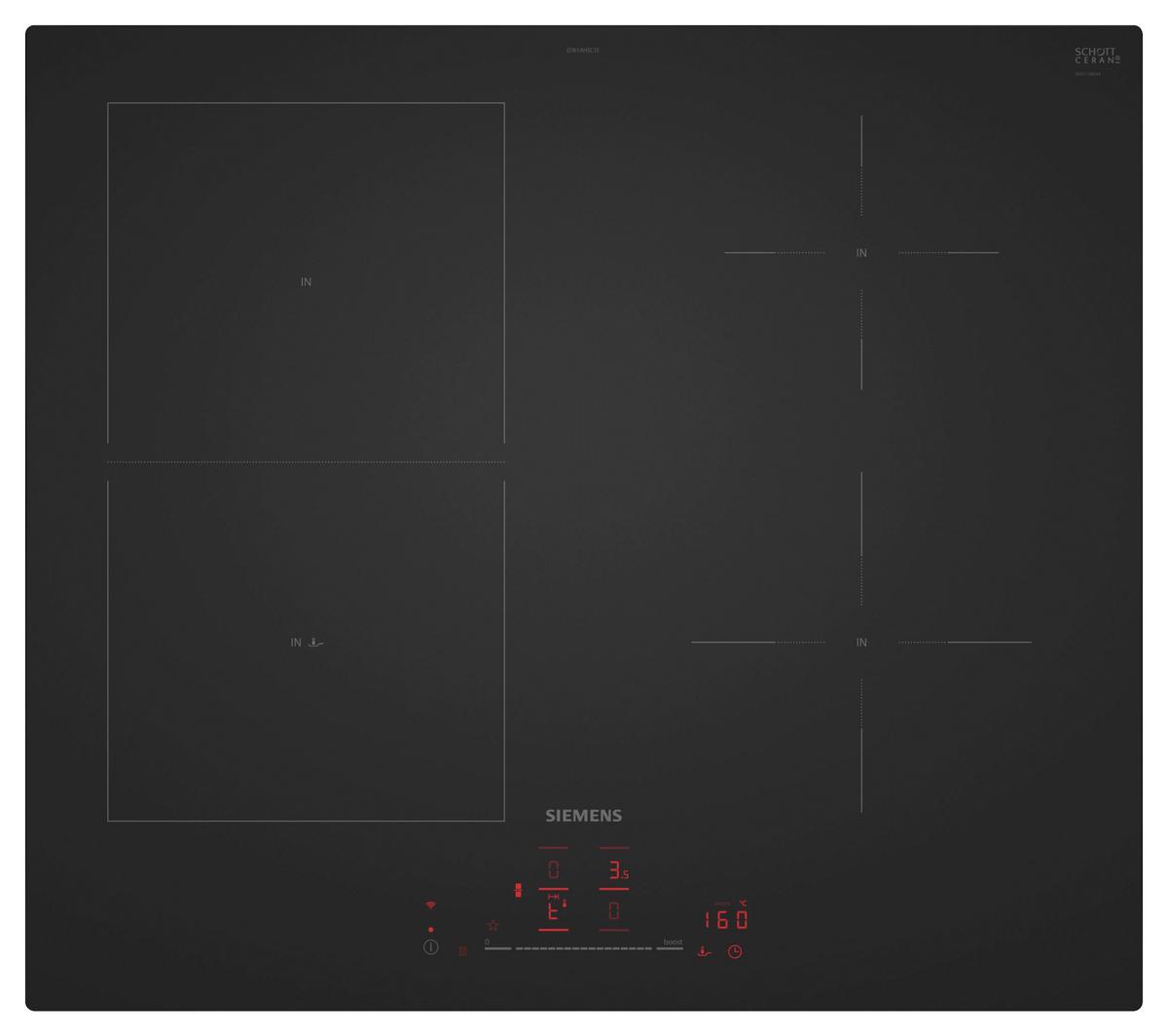 Induktionskochfeld ED61AHSC1E Schwarz - Schwarz, MODERN, Glas (59,2/5,1/52,2cm) - Siemens