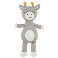Plüschtier Sally in Grau - Weiss/Grau, Konventionell, Textil (33cm) - Modern Living