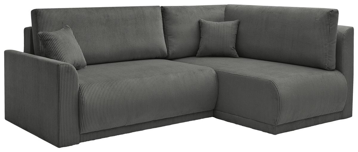 Coltar Kim - gri închis, Modern, lemn/textil (233/160cm) - Modern Living
