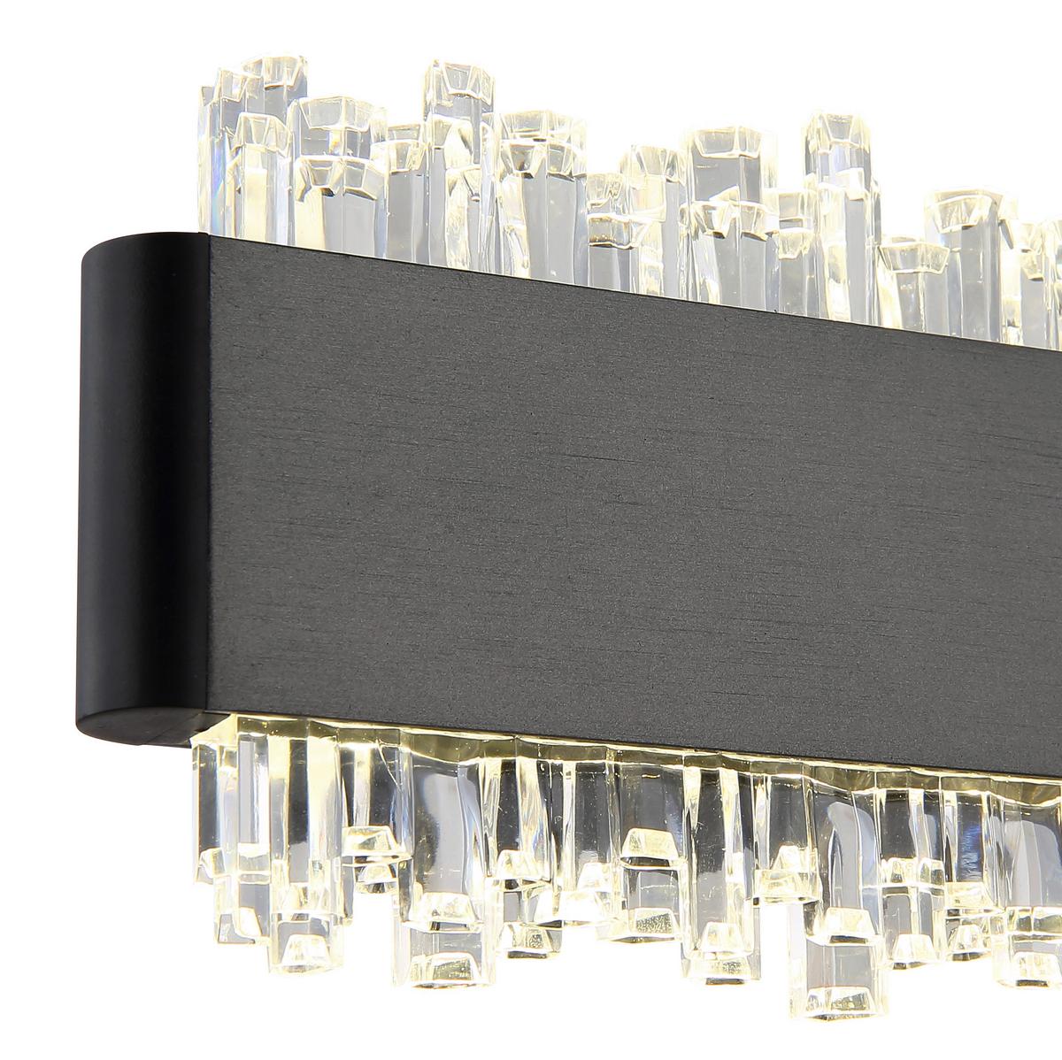 Led Zidna Svjetiljka Stalagmita - siva/prozirno, Design, metal/plastika (120/8/4cm) - Globo