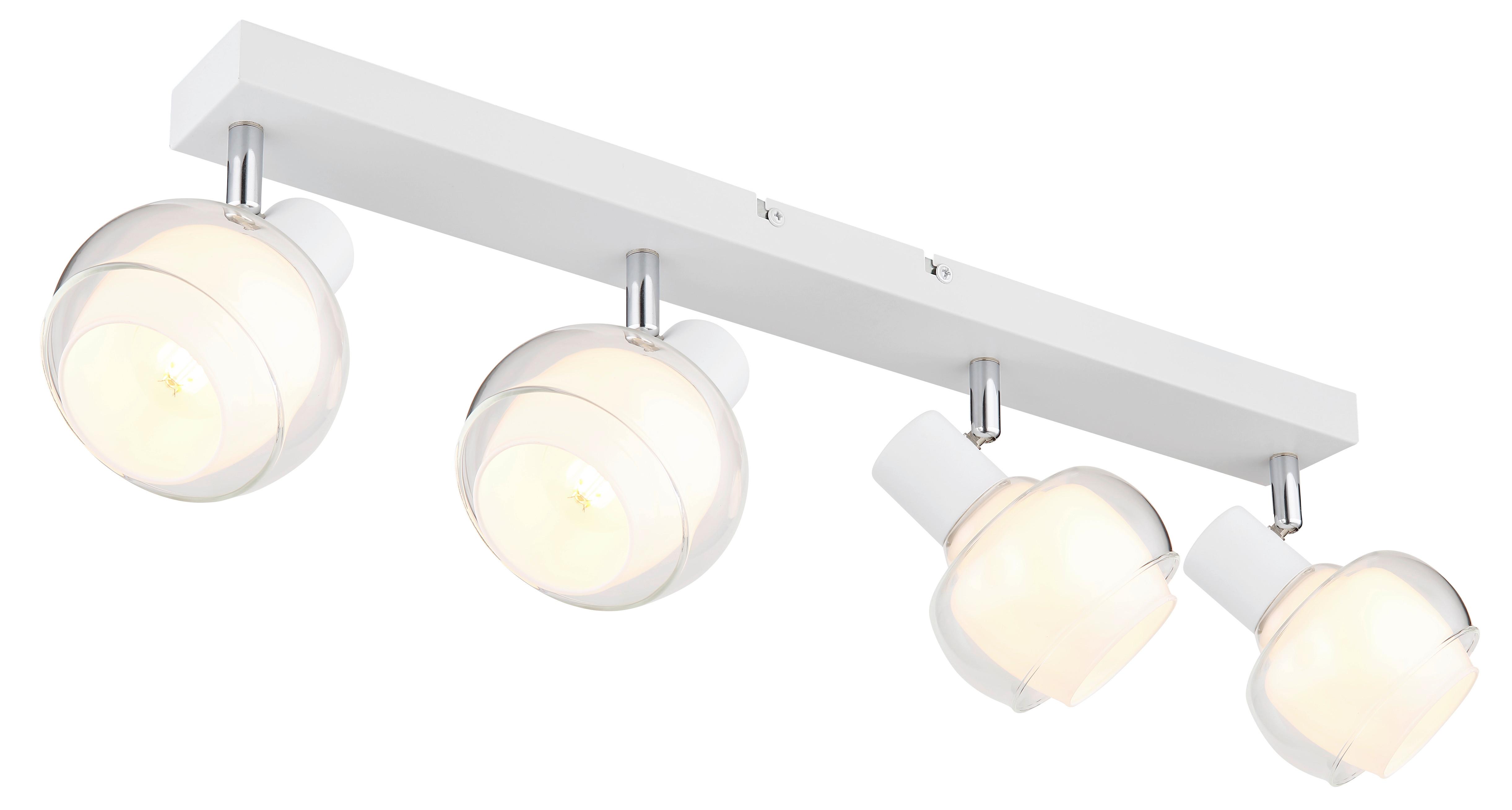 STRAHLER 54309-4W - Klar/Chromfarben, Design, Glas/Metall (56/10,5/13,5cm) - Globo