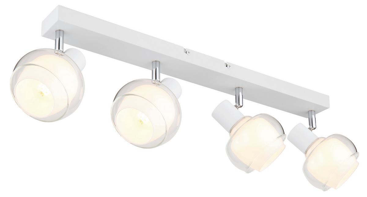 STRAHLER 54309-4W - Klar/Chromfarben, Design, Glas/Metall (56/10,5/13,5cm) - Globo