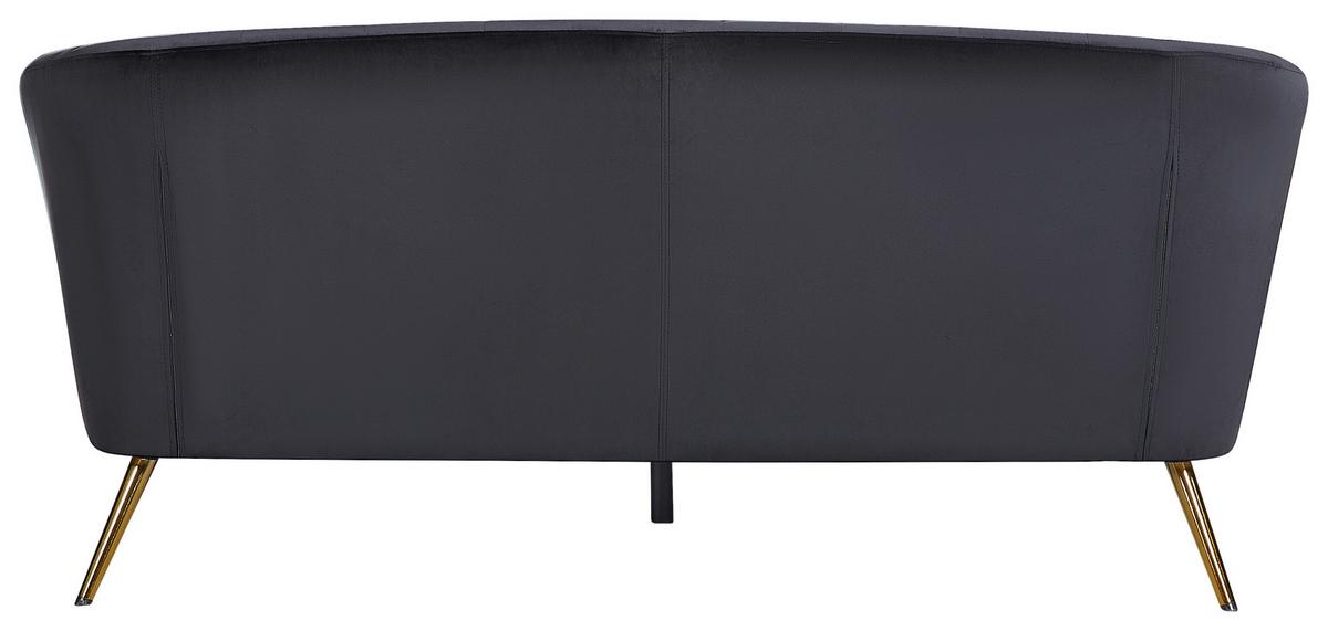 Dvosed Lita, Črna - zlate barve/črna, Moderno, kovina/tekstil (150/78/83cm) - Ti'me