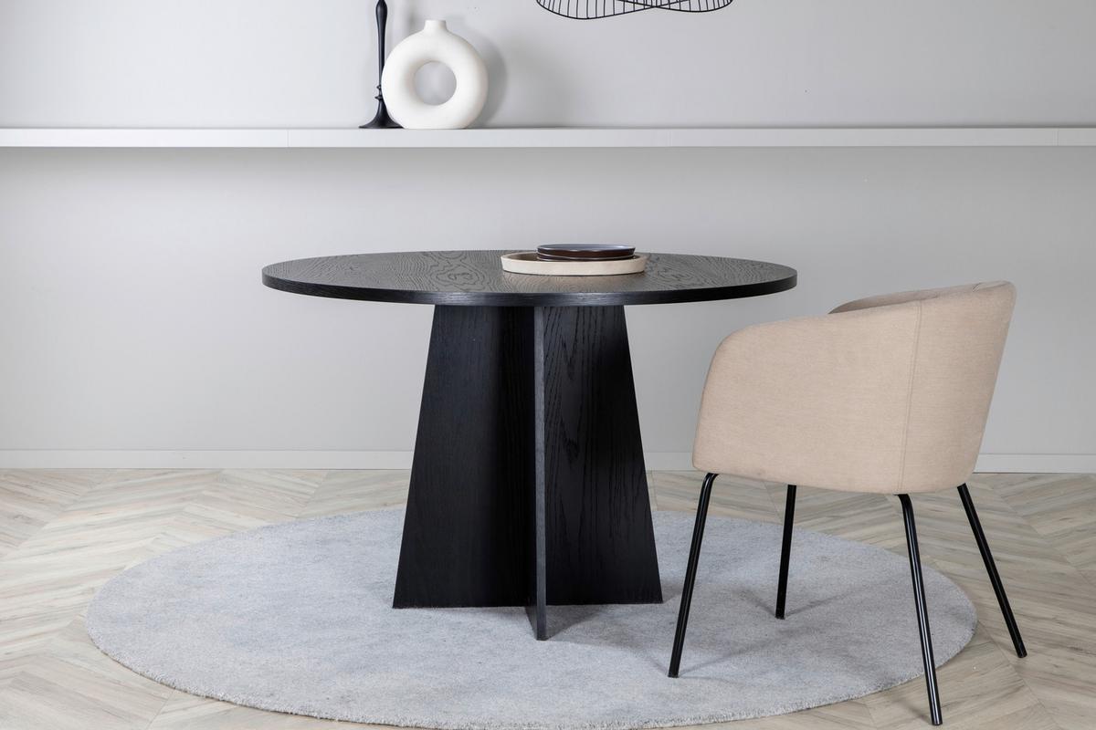 ESSTISCH BOOTCUT - Schwarz, Design, Holz (110/110/75cm) - Livetastic