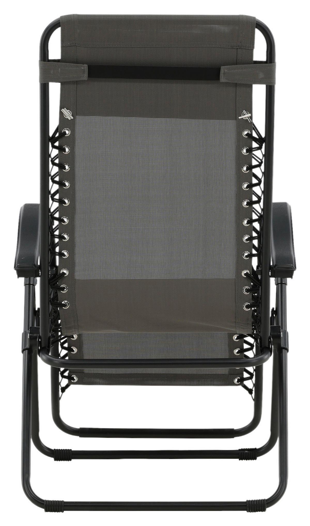 GARTEN-RELAXSESSEL MELKER - Grau, KONVENTIONELL, Kunststoff/Textil (68/112/90cm) - Gardenson