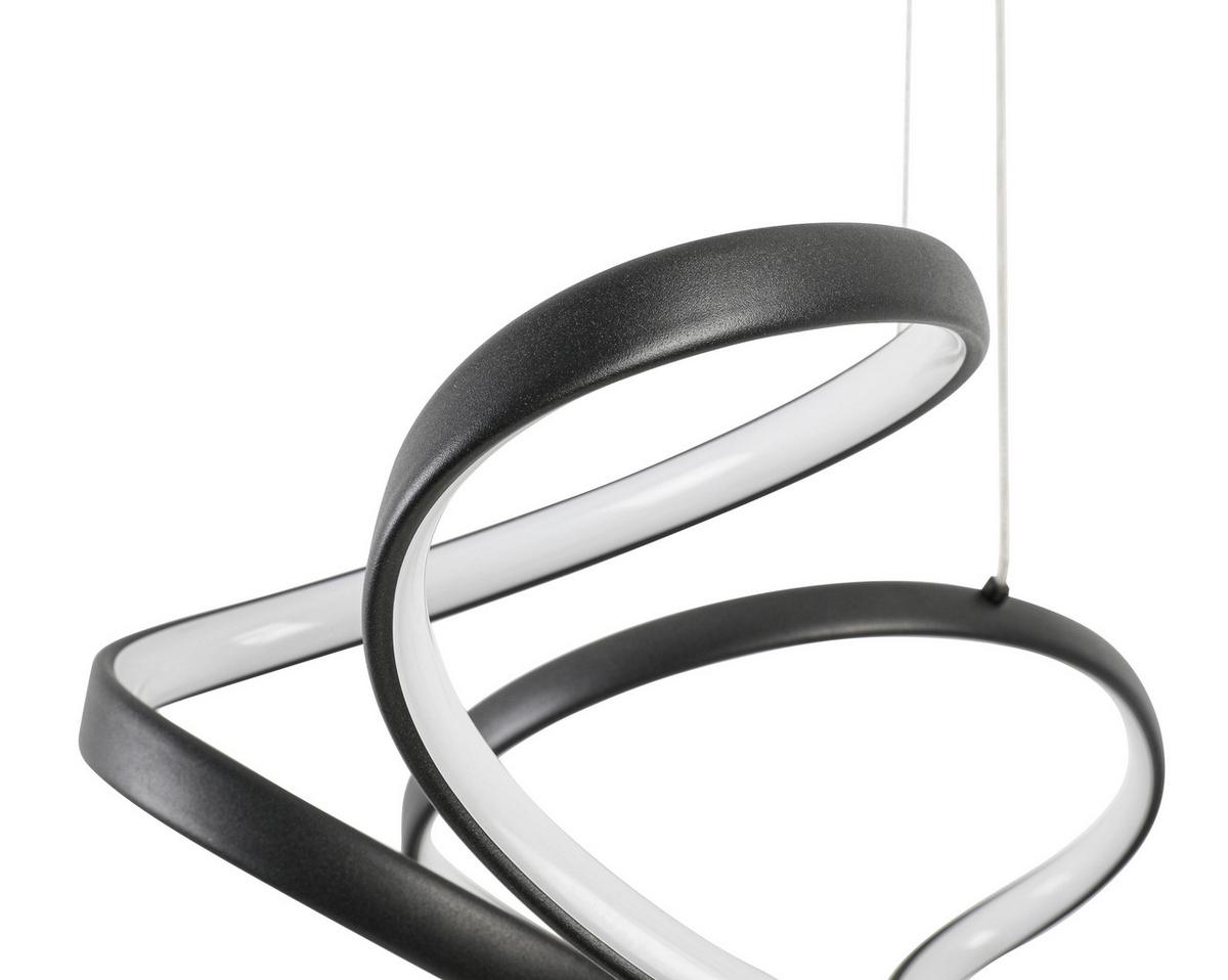 LAMPA WISZĄCA LED ELIO *SBN*SH* - czarny, Design, tworzywo sztuczne/metal (60/120cm) - Novel