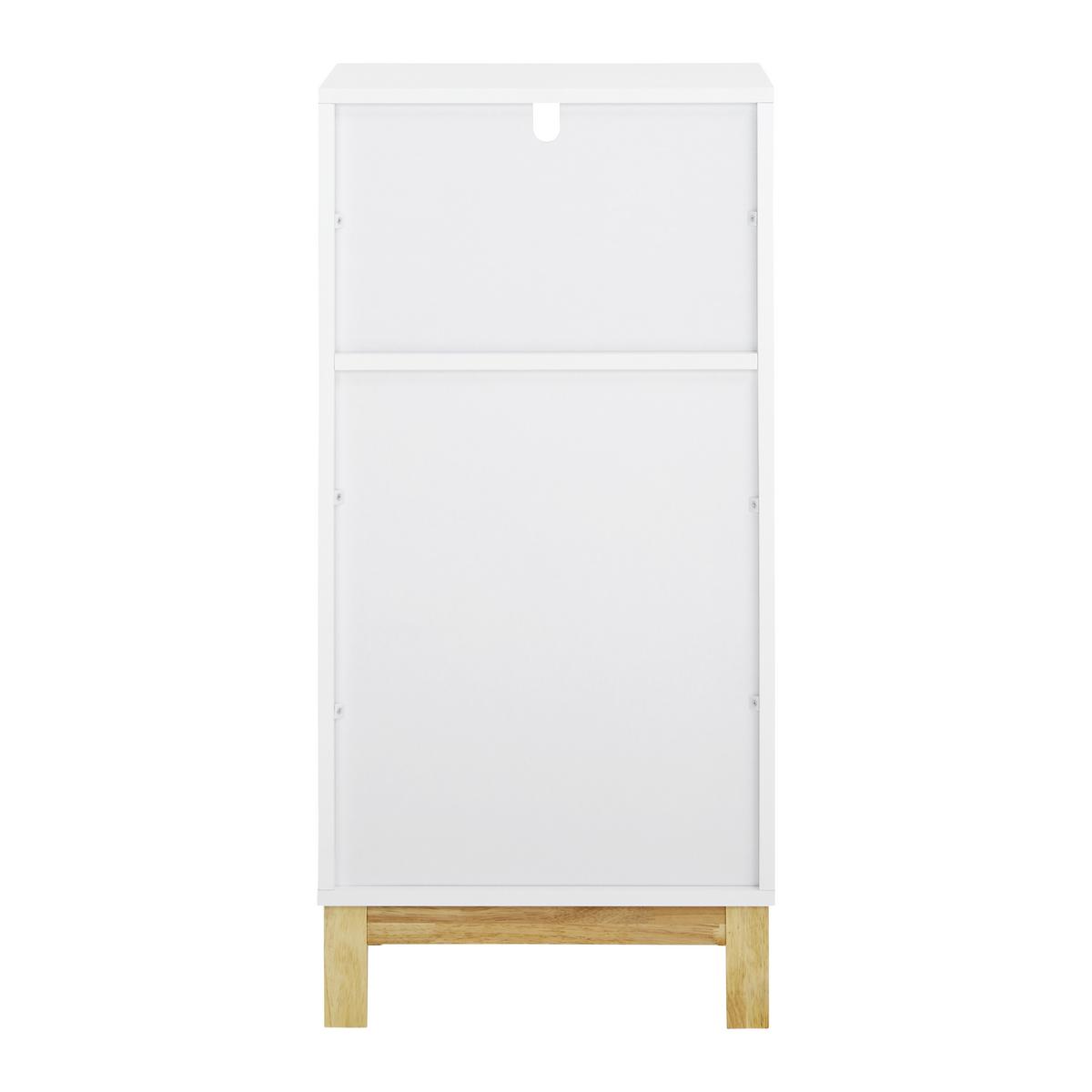Unterschrank Rocco Grau ca. 42,6x90x35 cm - Naturfarben/Weiß, MODERN, Holz (42,6/90/35cm) - Bessagi Home