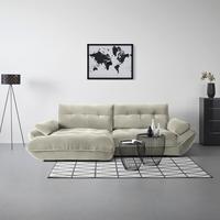 Wohnlandschaft Vivo Creme - Creme/Schwarz, MODERN, Kunststoff/Textil (179/63/317cm) - Premium Living