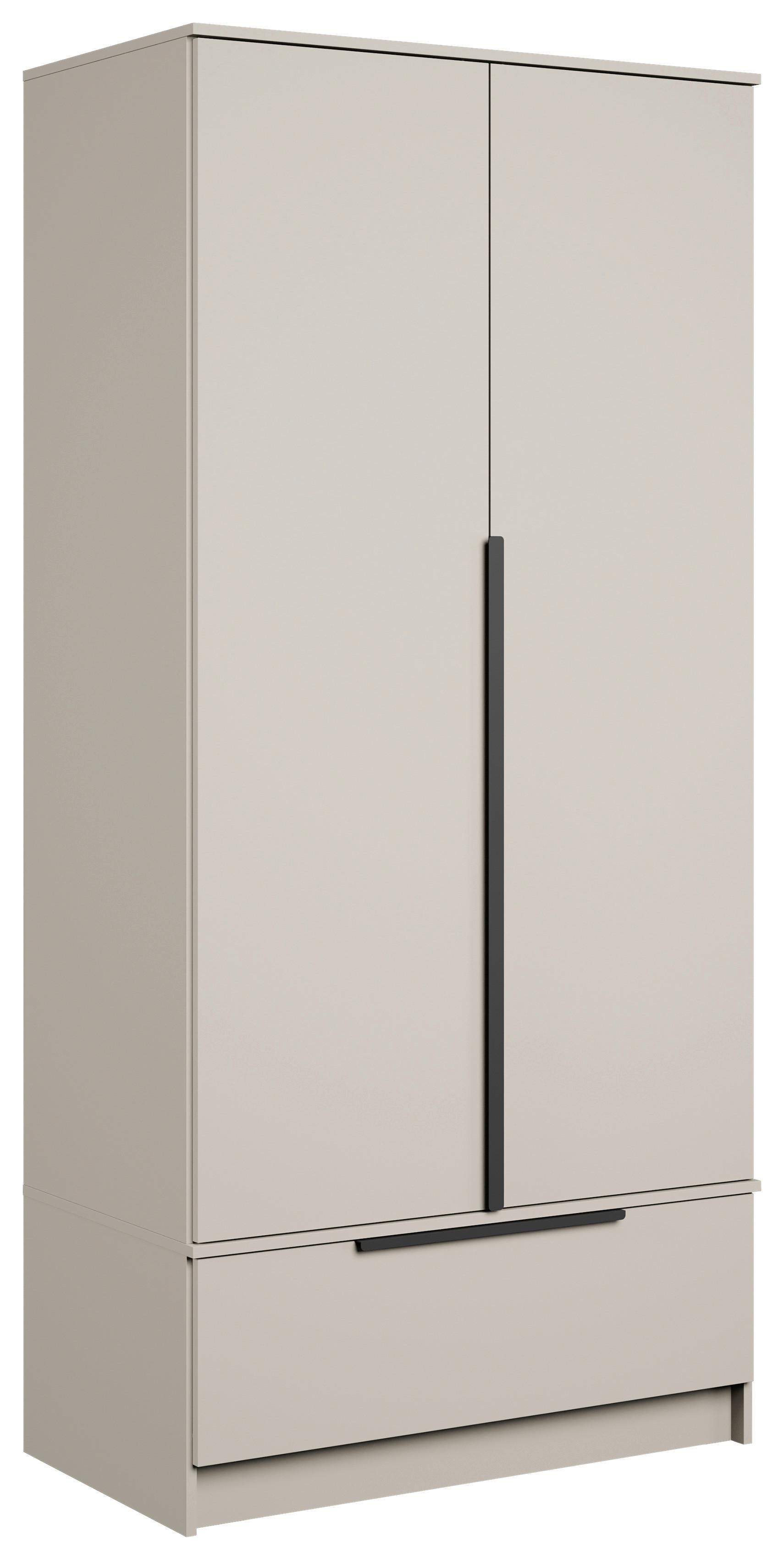 Omara Za Oblačila Spirit, Bež, Kašmir - kašmir/črna, Konvencionalno, kovina/leseni material (90,2/192,9/51cm) - P & B