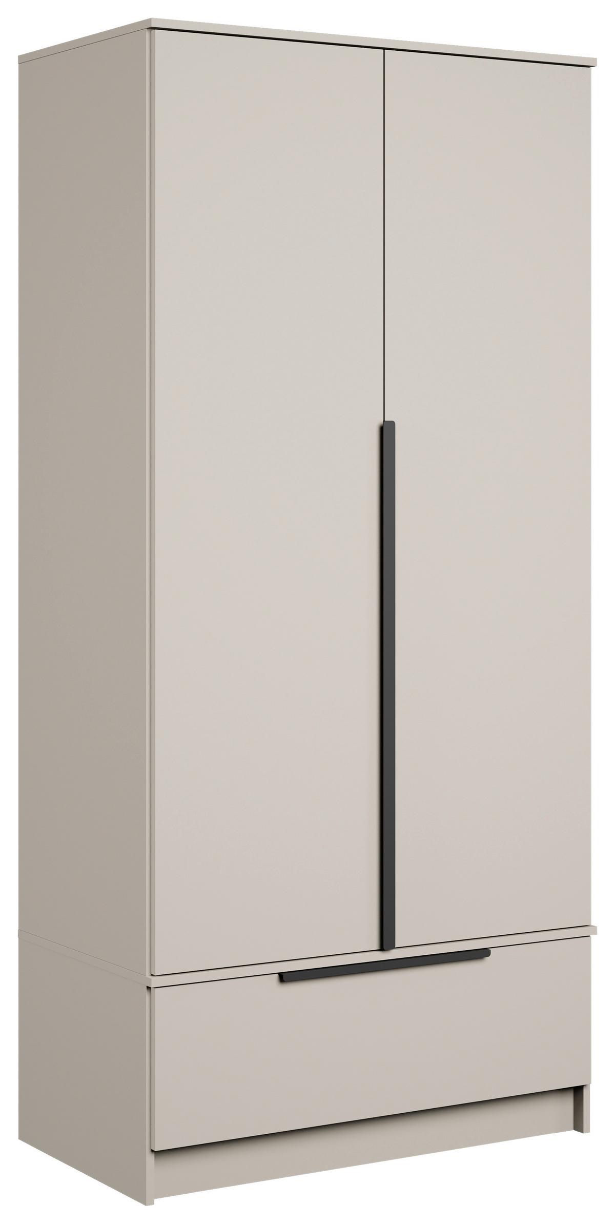 Omara Za Oblačila Spirit, Bež, Kašmir - kašmir/črna, Konvencionalno, kovina/leseni material (90,2/192,9/51cm) - P & B