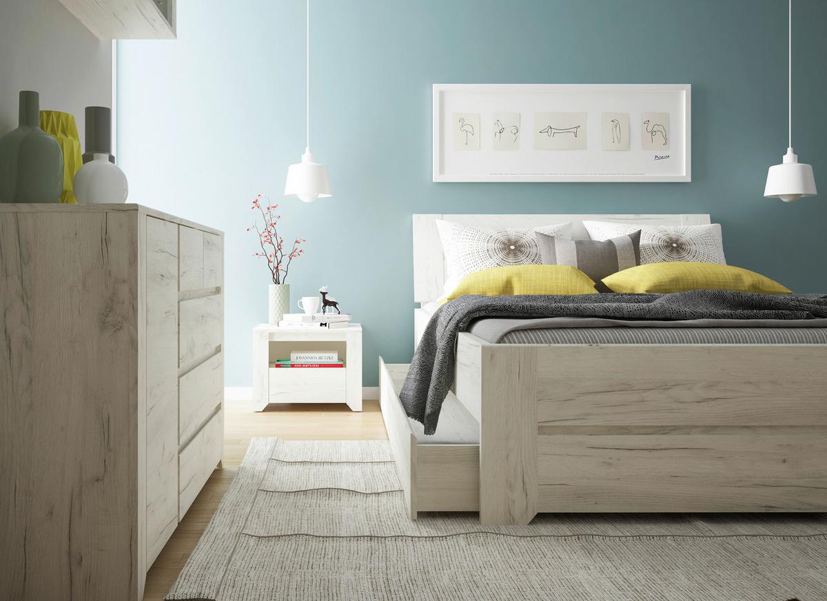 Polica Angel - boje hrasta, Moderno, drvni materijal/plastika (84/130,7/40,2cm)