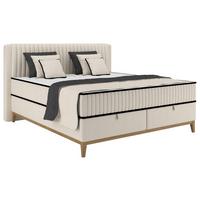 Boxbett Elena Creme ca. 200x200cm - Creme, KONVENTIONELL, Holz/Holzwerkstoff (200/200cm) - Sembella