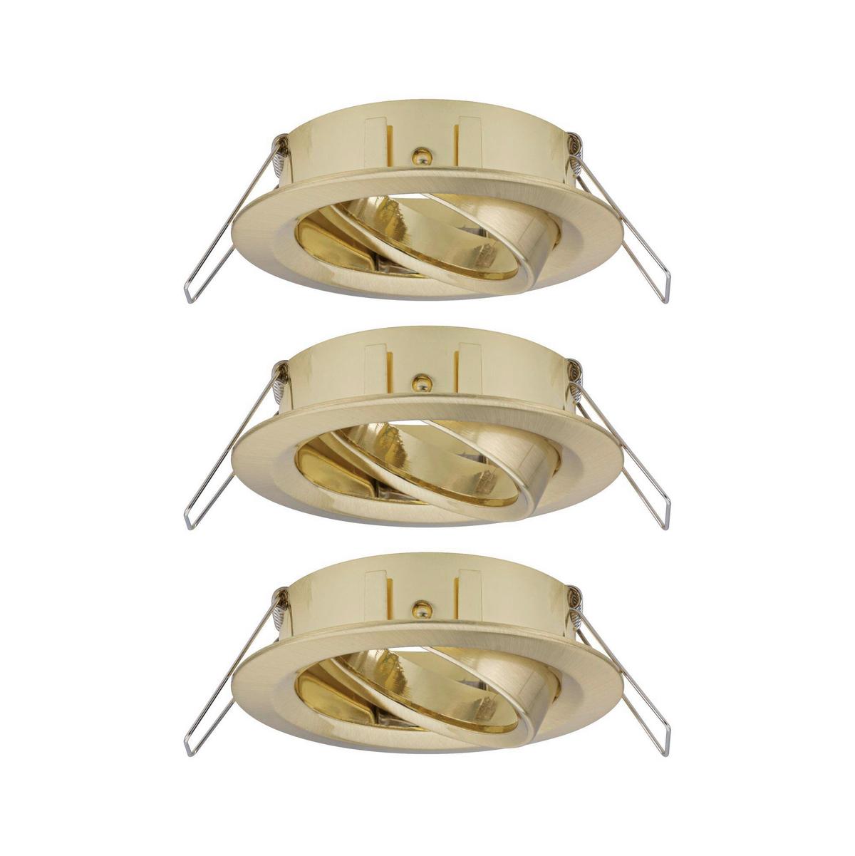 Deckenleuchte Choose Spot Set max. 10 Watt, 3-teilig - Messingfarben, Basics, Metall (8,4cm) - Paulmann