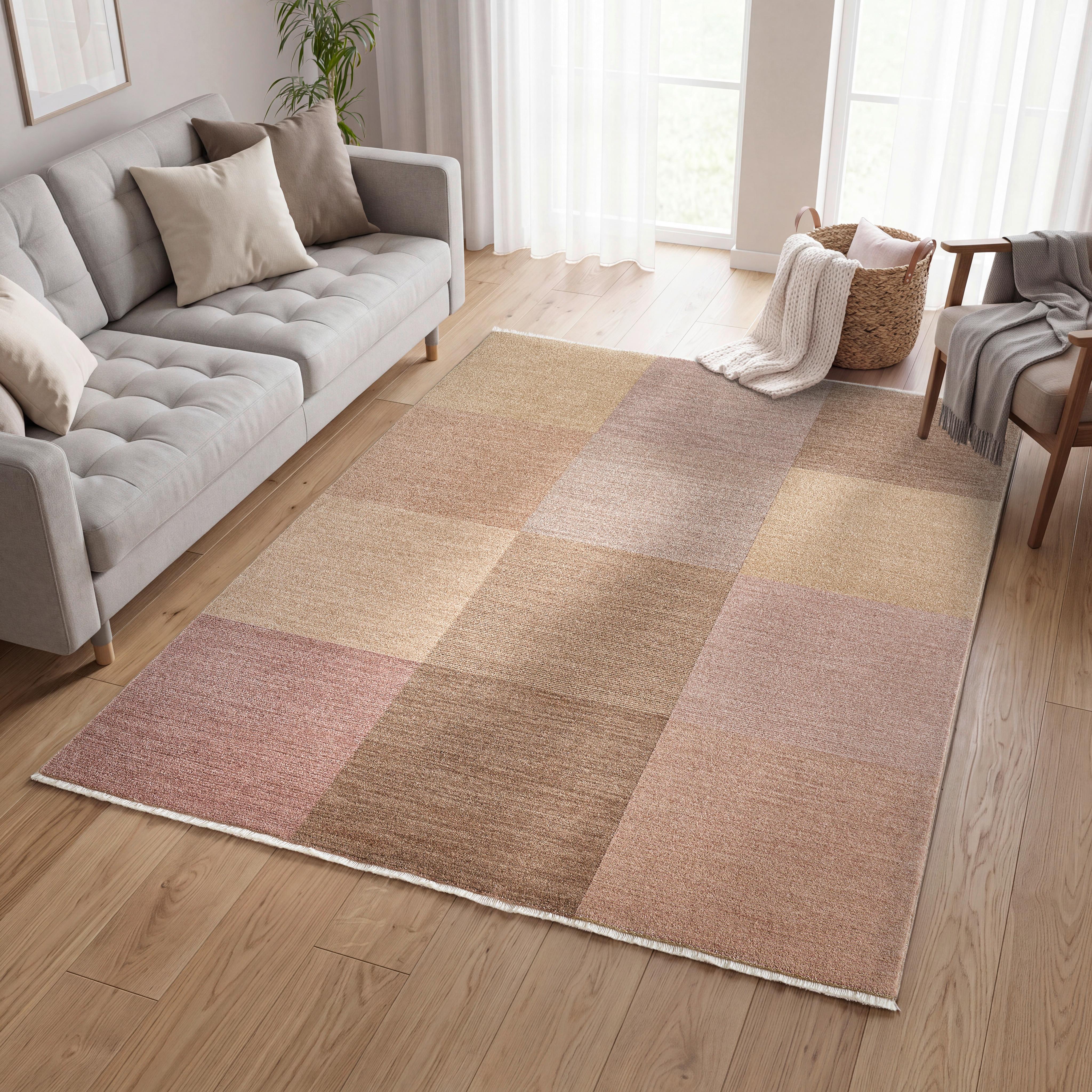 VÄVD MATTA URBAN SQUARE ROSE - multicolor/rosa, Klassisk, textil (160/230cm) - Mömax