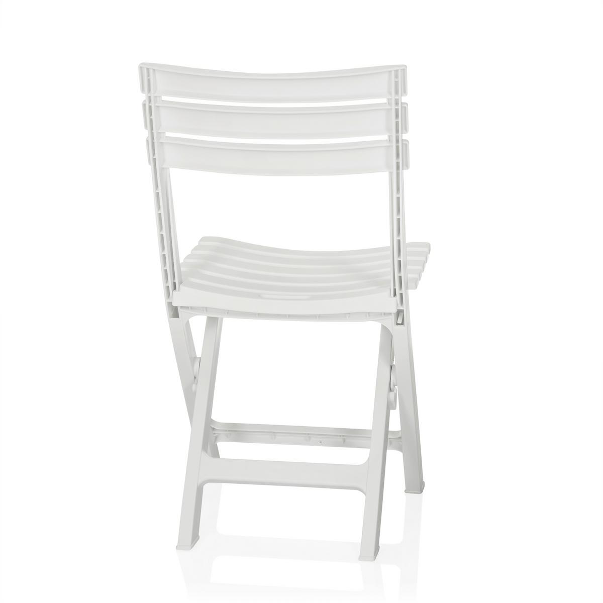 Zložljiv Stol Travano, Bela - bela, Moderno, umetna masa (42/80/45,5cm) - MID.YOU