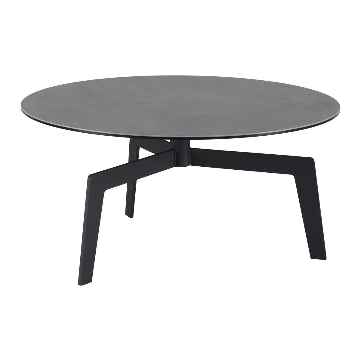 Couchtisch Buena Vista Anthrazit/Schwarz - Anthrazit/Schwarz, MODERN, Glas/Keramik (80/80/38cm) - Premium Living