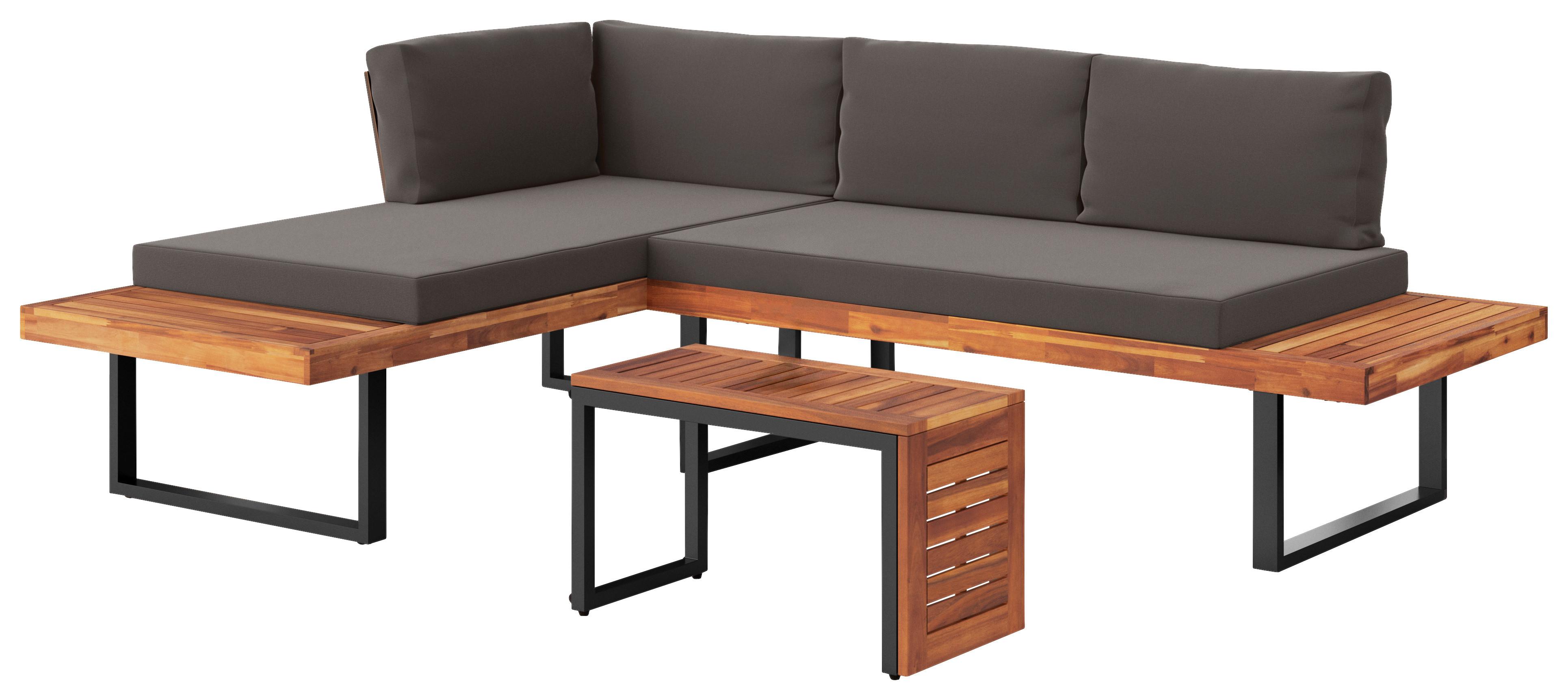 KOMPLET MEBLI TARASOWYCH SALERNO - szary, Design, metal/drewno (175/253cm) - Ambia Garden