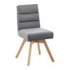 STOL KATRIN - bokfärgad/grå, Modern, trä/textil (45/62/88cm) - Bessagi Home