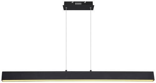 LED-Hängeleuchte Verena max. 40 Watt - Opal/Schwarz, Design, Kunststoff/Metall (121/8/120cm) - Globo