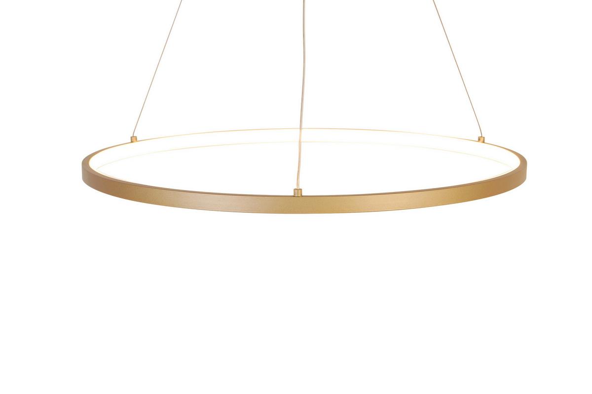LAMPA WISZĄCA LED MADRID - biały/kolor złoty, Trend, tworzywo sztuczne/metal (60/120cm) - Novel