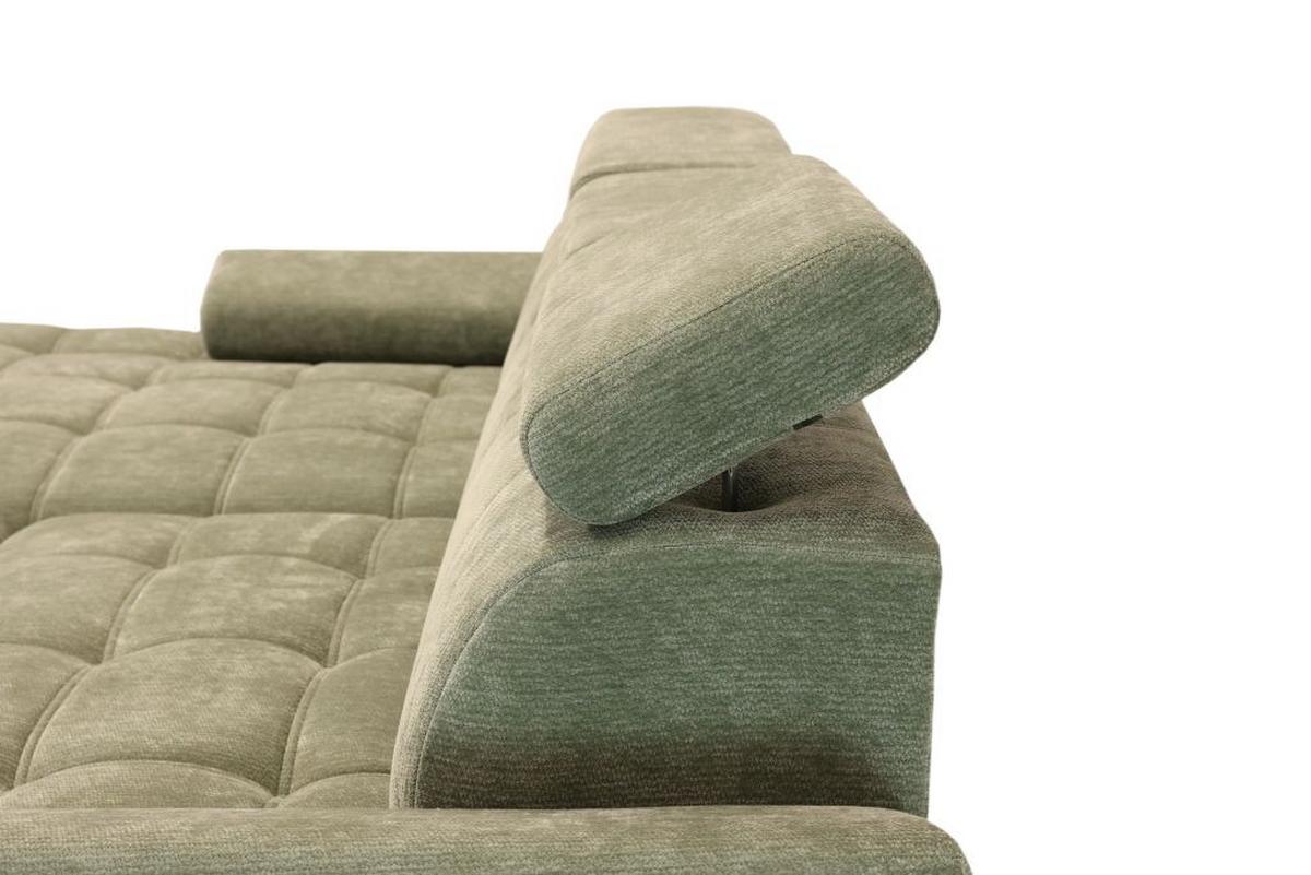 Kutna Garnitura Vegas - zelena/crna, Design, drvo/tekstil (173/294cm) - Modern Living