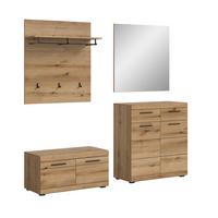 Predsoba Scout, Barva Hrasta, 4-Delna - temni hrast, Design, leseni material (195/197/40cm) - Livetastic